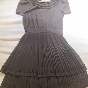 H&M vintage gray frilly flowy dress